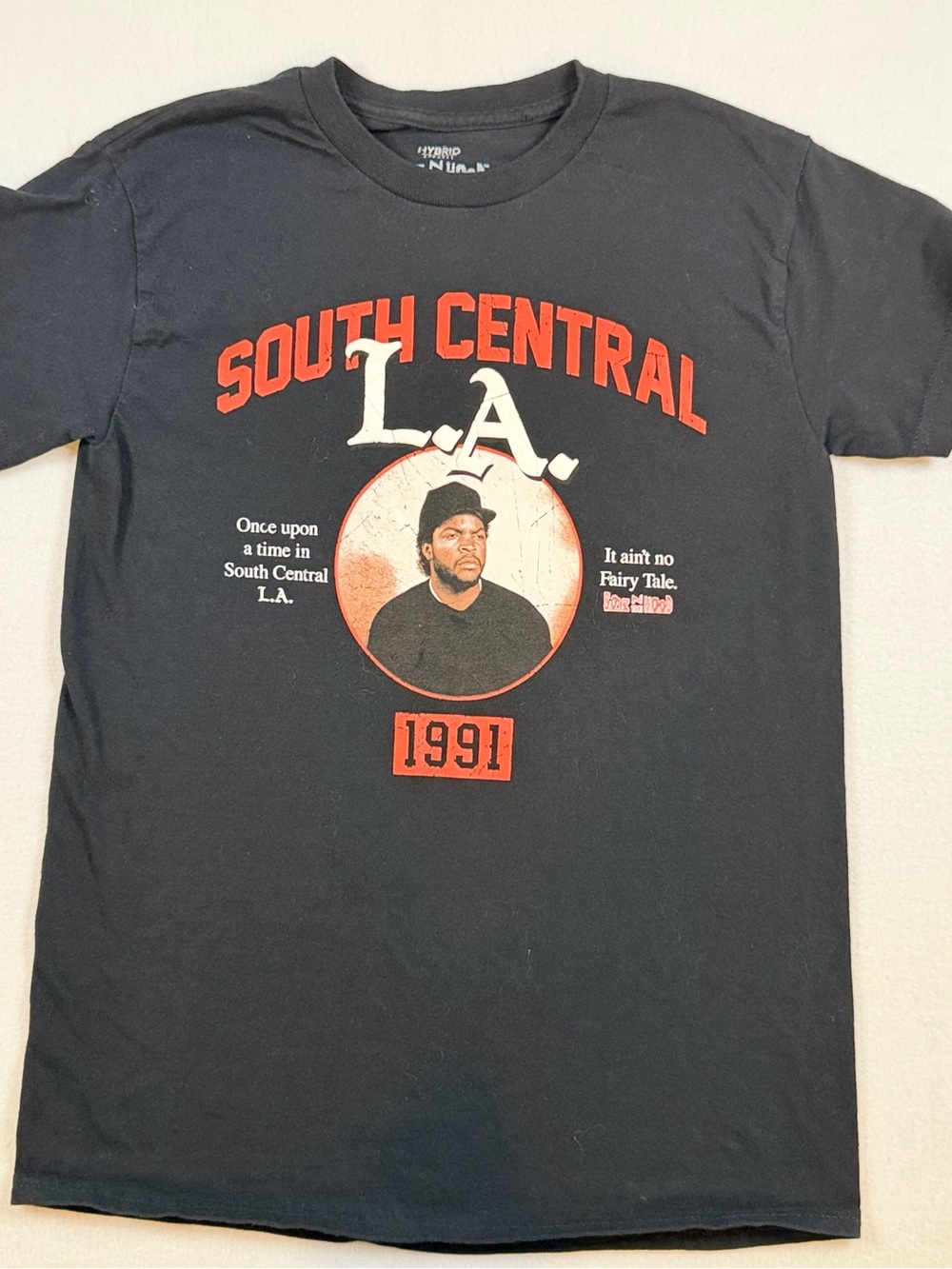 Hybrid Apparel Black Short-Sleeve "South Central L.A. 1991" Graphic Tee